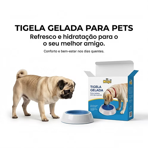 Tigela Gelada para Pet Mantém Água Fresca por Horas