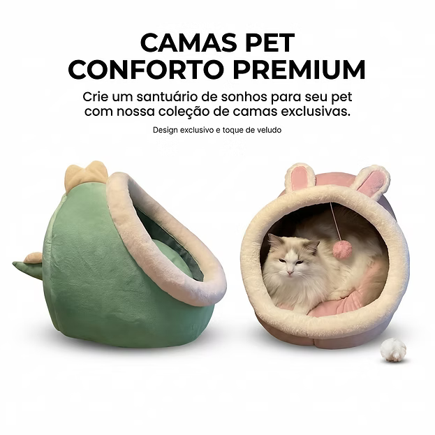 Cama Toca para Gatos Super Confortável Dobrável e Lavável