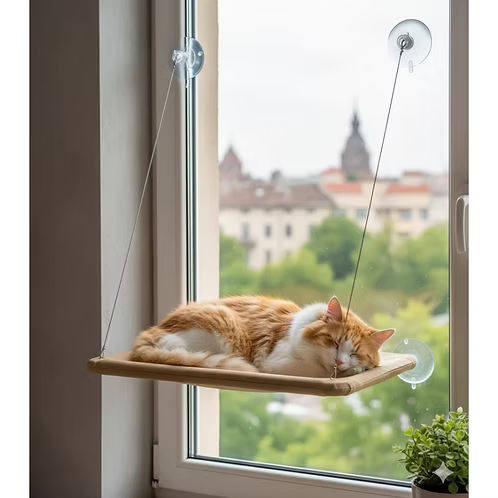 Cama Suspensa de Janela para Gato com Ventosas