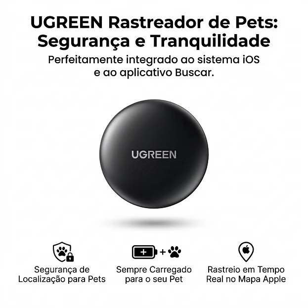 Localizador Bluetooth para Pets Compatível com Apple Find My