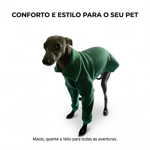 Casaco Soft para Galgo Italiano e Whippet Confortável