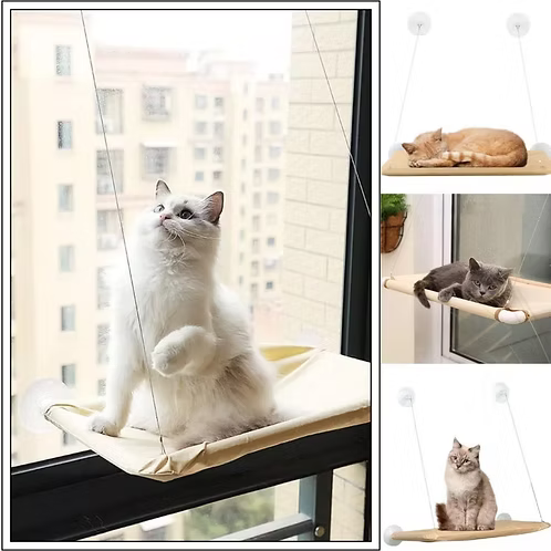 Cama Suspensa de Janela para Gato com Ventosas