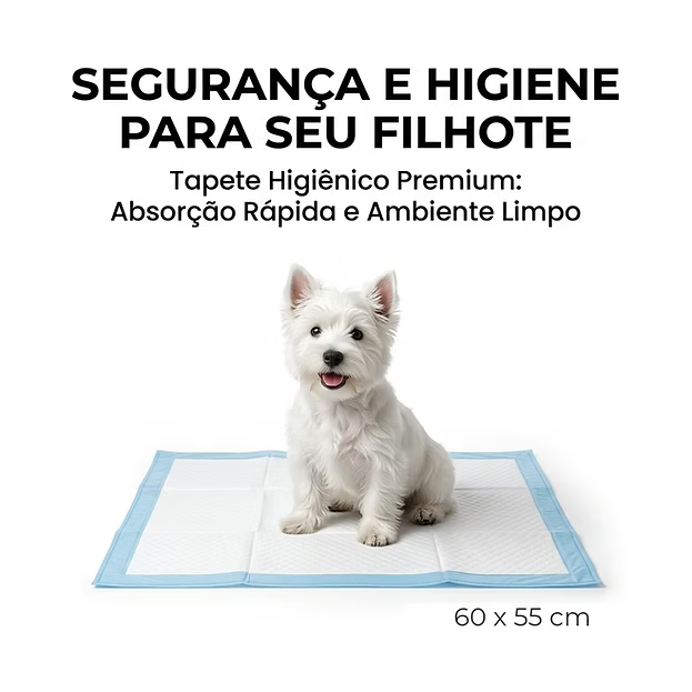 Tapete Higiênico Descartável para Cães e Gatos (30 unidades)