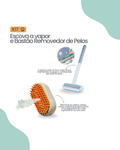 Kit Completo Removedor de Pelos para Pets | Bastão Removedor + Escova a Vapor