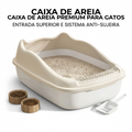 Caixa de Areia para Gatos Anti Respingo com Pá Higiênica