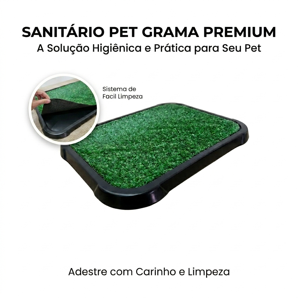 Sanitário Canino com Grama Sintética Lavável
