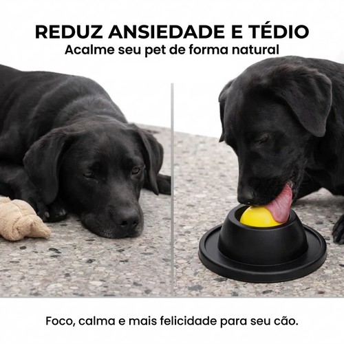 Brinquedo Interativo Alimentador Lento para Pets bola giratória