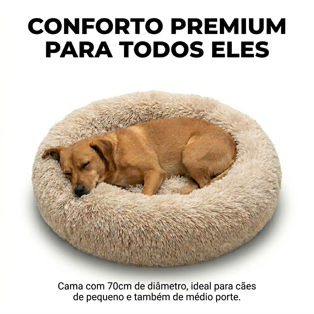 Cama Nuvem Donut Pelúcia Ultra Macia Antiderrapante
