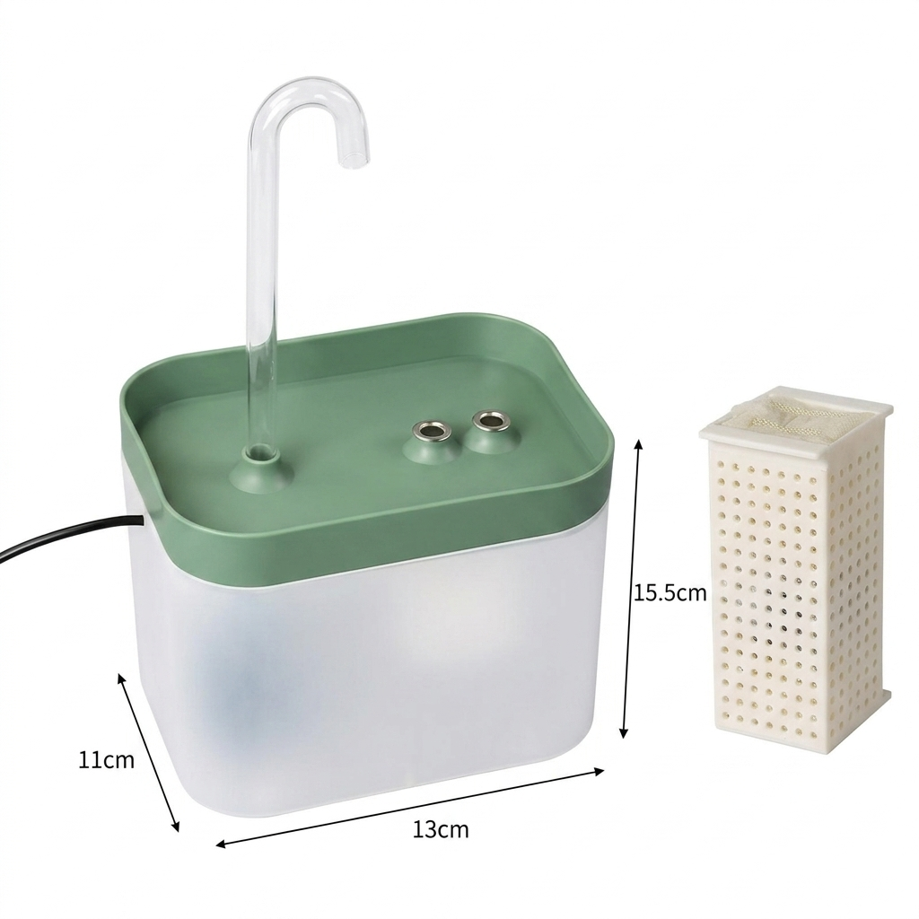 Fonte de Água Automática para Gatos e Cães | 1,5L Silenciosa com Filtro