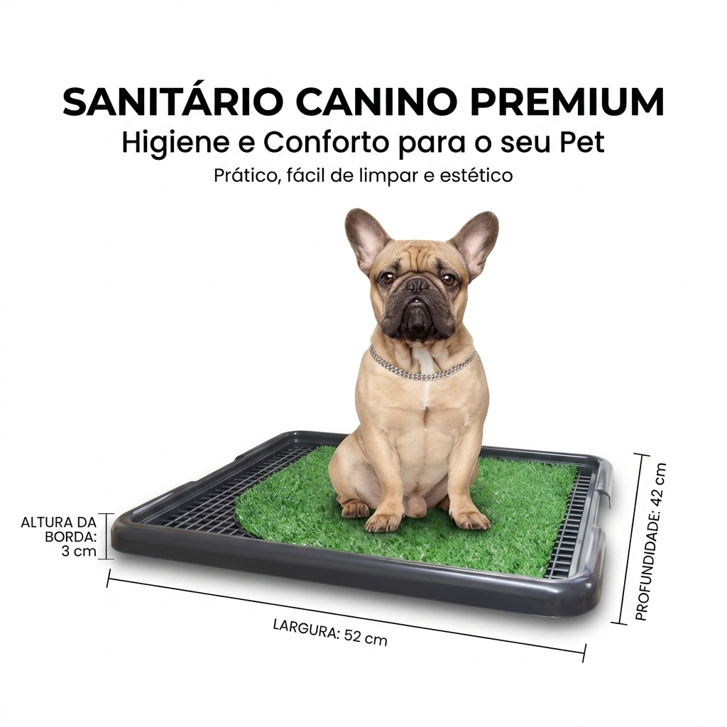 Sanitário Canino com Grama Sintética Lavável