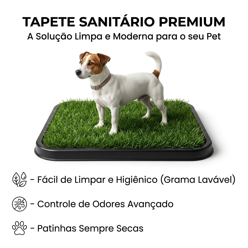 Sanitário Canino com Grama Sintética Lavável