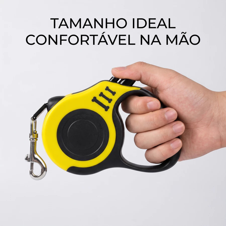 Guia Retrátil para Cachorro e Gato 5 metros Automática em Nylon