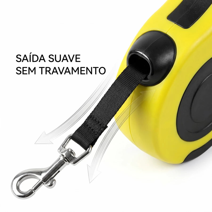 Guia Retrátil para Cachorro e Gato 5 metros Automática em Nylon