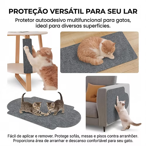 Tapete Arranhador para Gato Autoadesivo Recortável