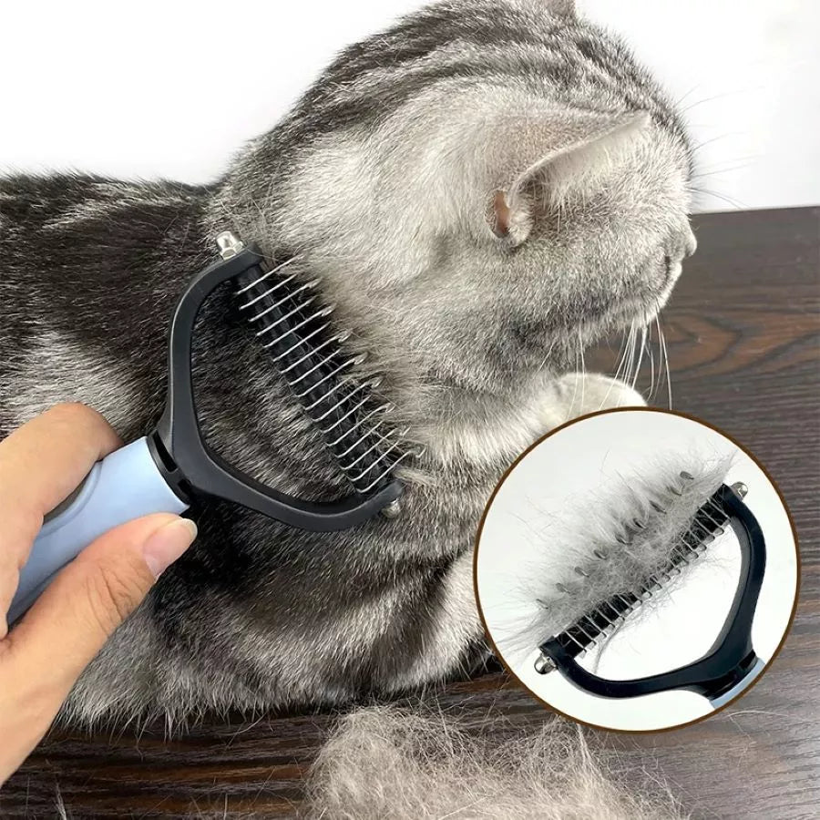 Escova Rasqueadeira Removedora de Pelos para Cães e Gatos