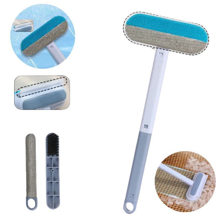 Escova Removedora de Pelos para Pets Reutilizável Dupla Face